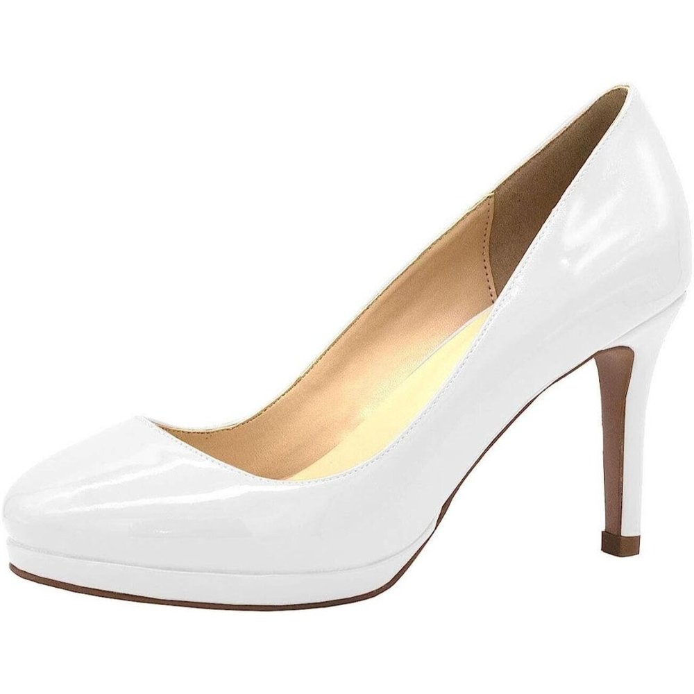 Lutalica W Women's classic patent leather round closed toe slip on size 10